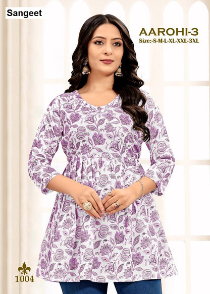 Aarohi Vol 3 Sangeet Heavy Rayon Fancy Tops Wholesale Price