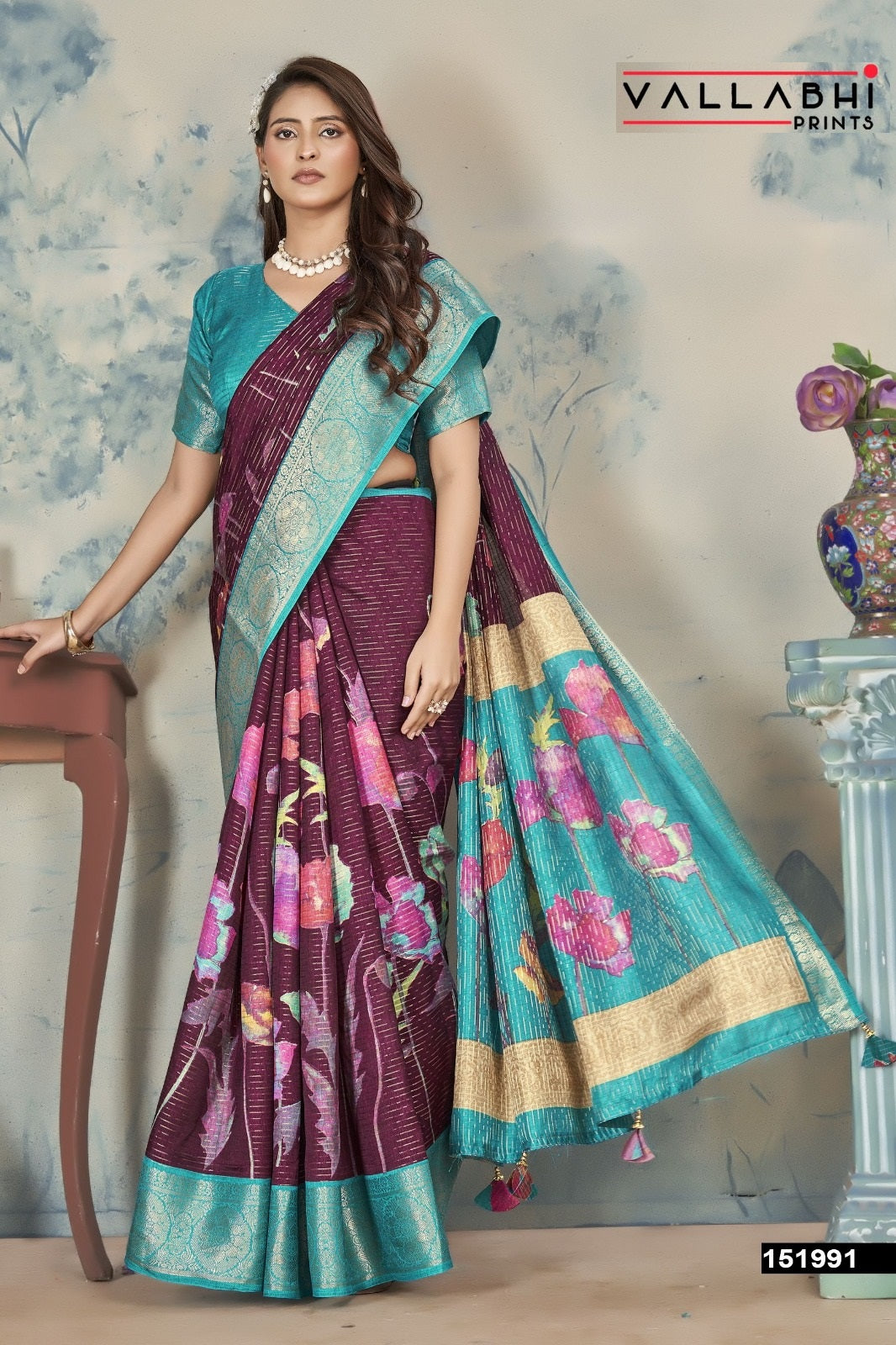 Aarohini Vol 6 Vallabhi Prints Dola Silk Sarees Exporter India