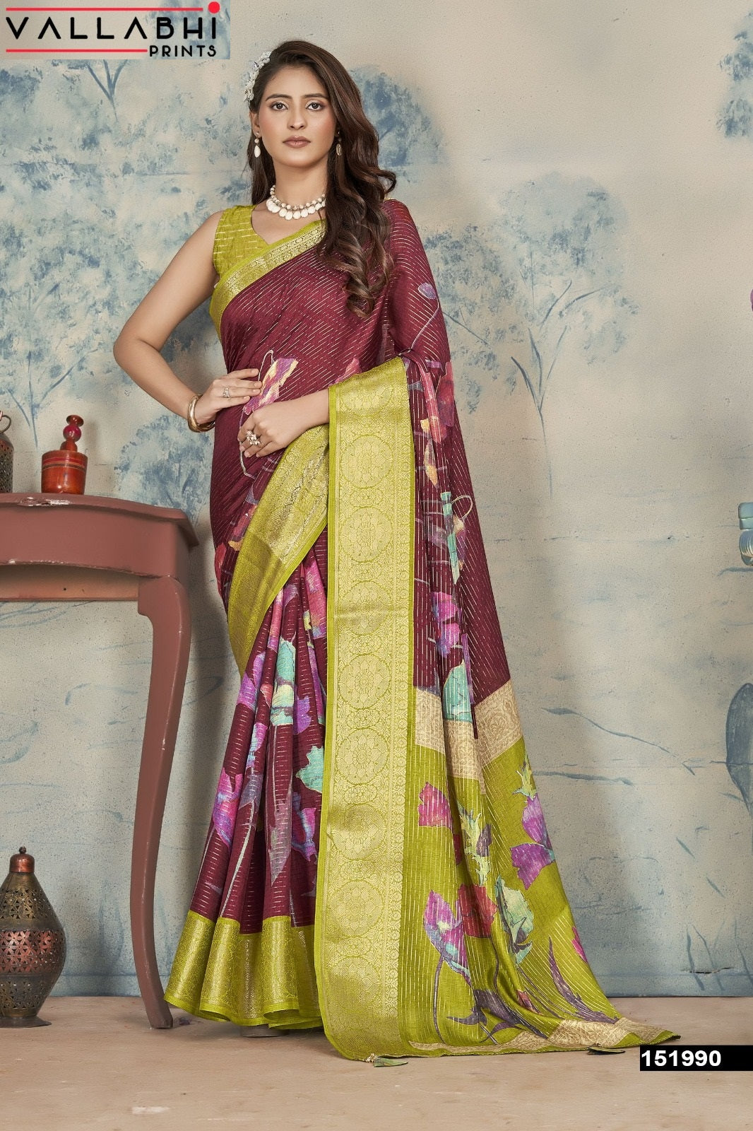 Aarohini Vol 6 Vallabhi Prints Dola Silk Sarees Exporter India