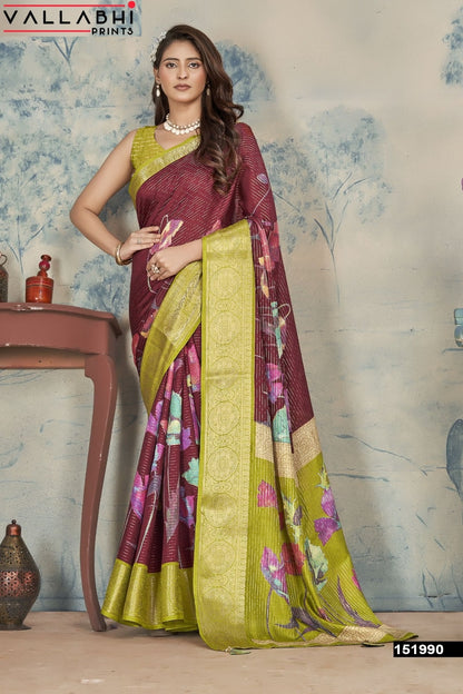 Aarohini Vol 6 Vallabhi Prints Dola Silk Sarees Exporter India