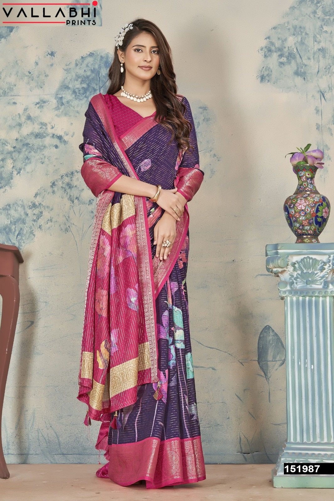 Aarohini Vol 6 Vallabhi Prints Dola Silk Sarees Exporter India