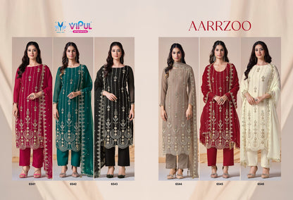 Aarrzoo Vipul Chiffon Pant Style Suits Supplier