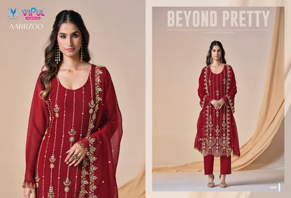 Aarrzoo Vipul Chiffon Pant Style Suits Supplier