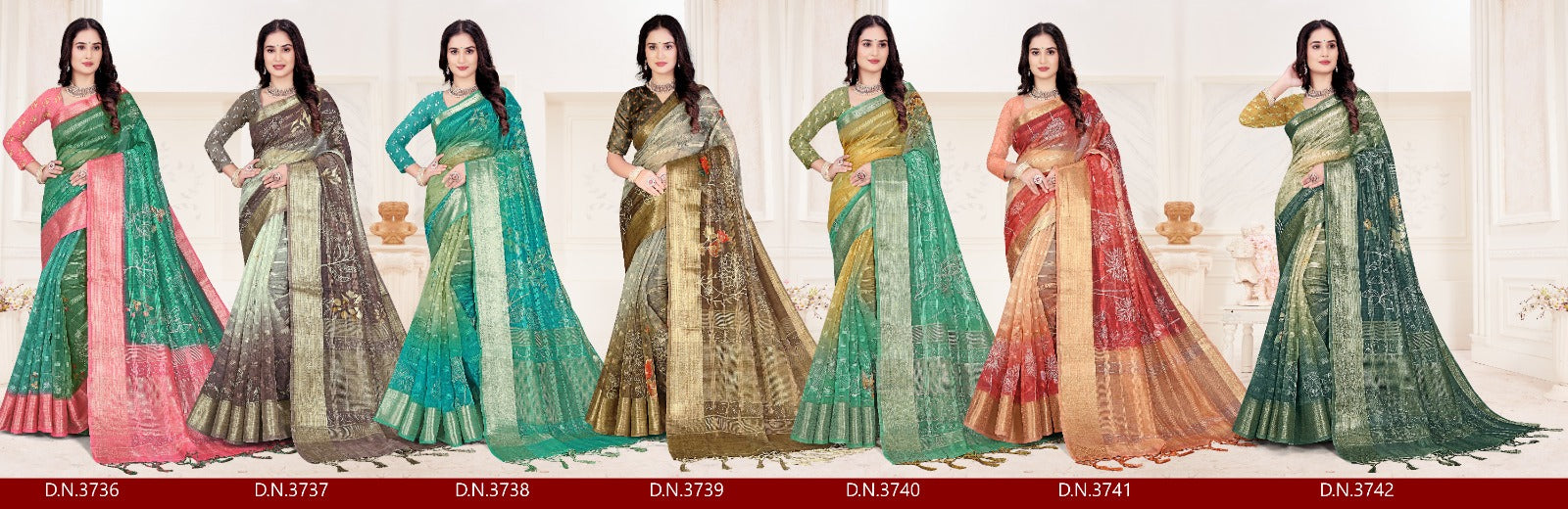 Aarti Stylewell Organza Sarees Exporter India