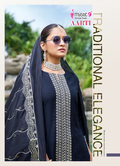 Aarti Vol 2 Mystic 9 Vertican Readymade Pant Style Suits Wholesale Price