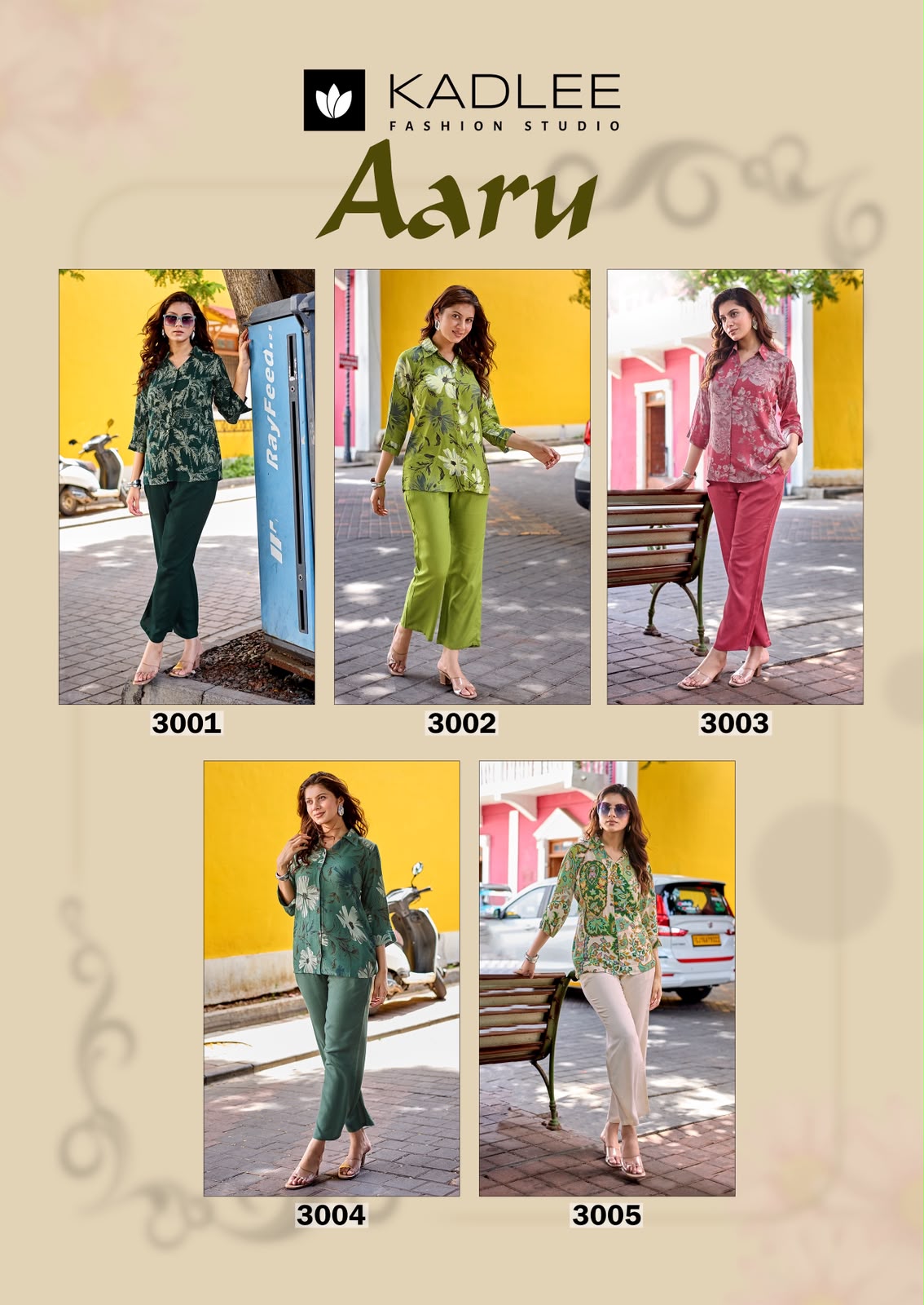 Aaru Kadlee Rayon Co Ord Set Wholesale