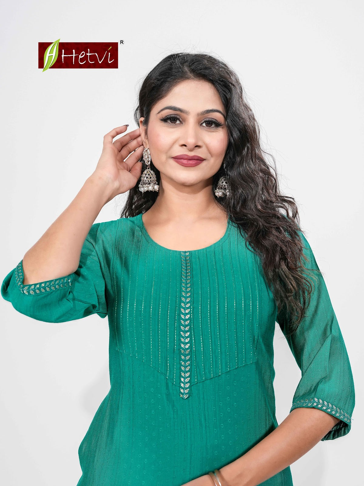 Aarushi Hetvi Dobby Straight Cut Kurtis Wholesaler Ahmedabad