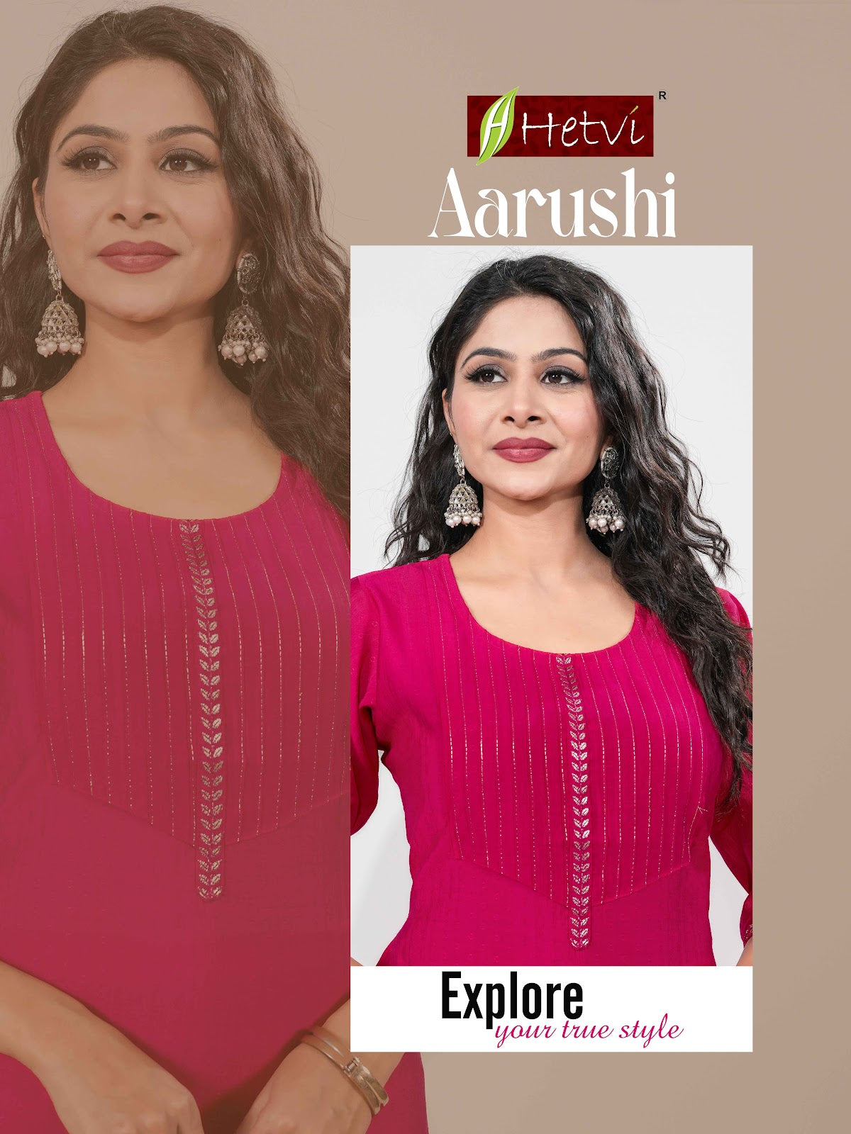 Aarushi Hetvi Dobby Straight Cut Kurtis Wholesaler Ahmedabad
