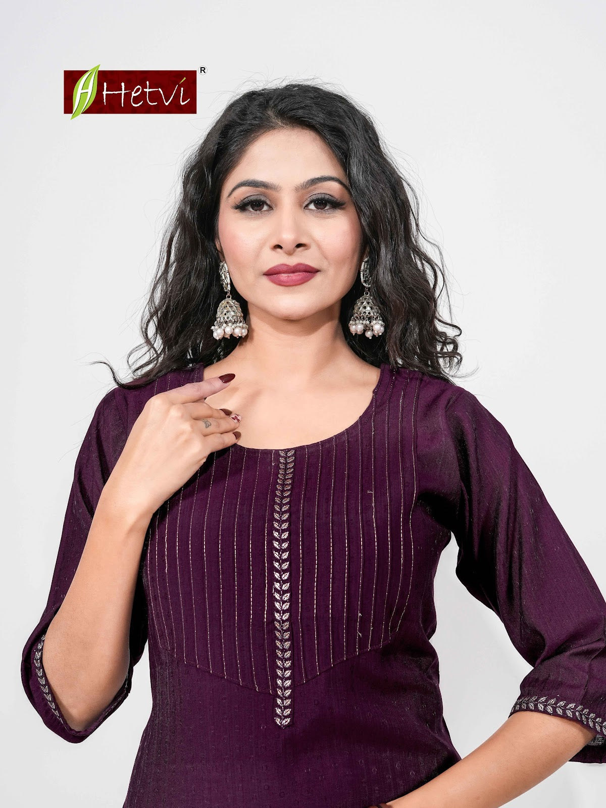 Aarushi Hetvi Dobby Straight Cut Kurtis Wholesaler Ahmedabad