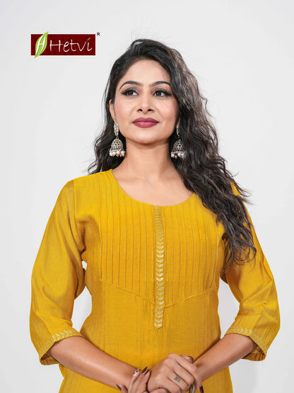 Aarushi Hetvi Dobby Straight Cut Kurtis Wholesaler Ahmedabad