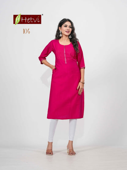 Aarushi Hetvi Dobby Straight Cut Kurtis Wholesaler Ahmedabad