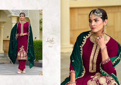 Aarushi Levisha Velvet Suits Exporter India