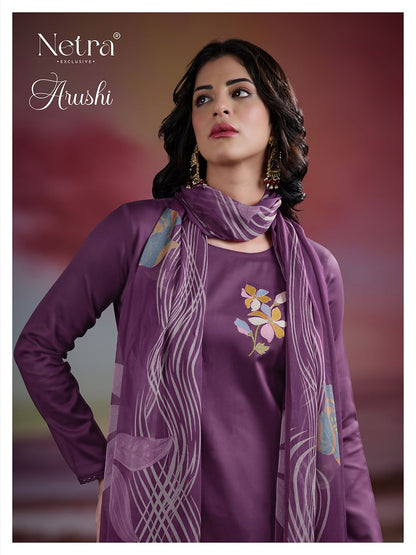 Aarushi Netra Premium Cotton Pant Style Suits Supplier Ahmedabad