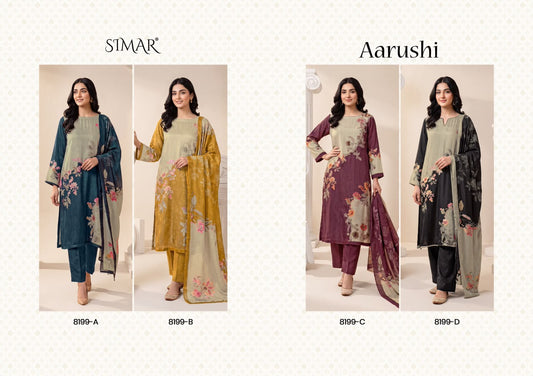 Aarushi Simar Viscose Organza Pant Style Suits Exporter