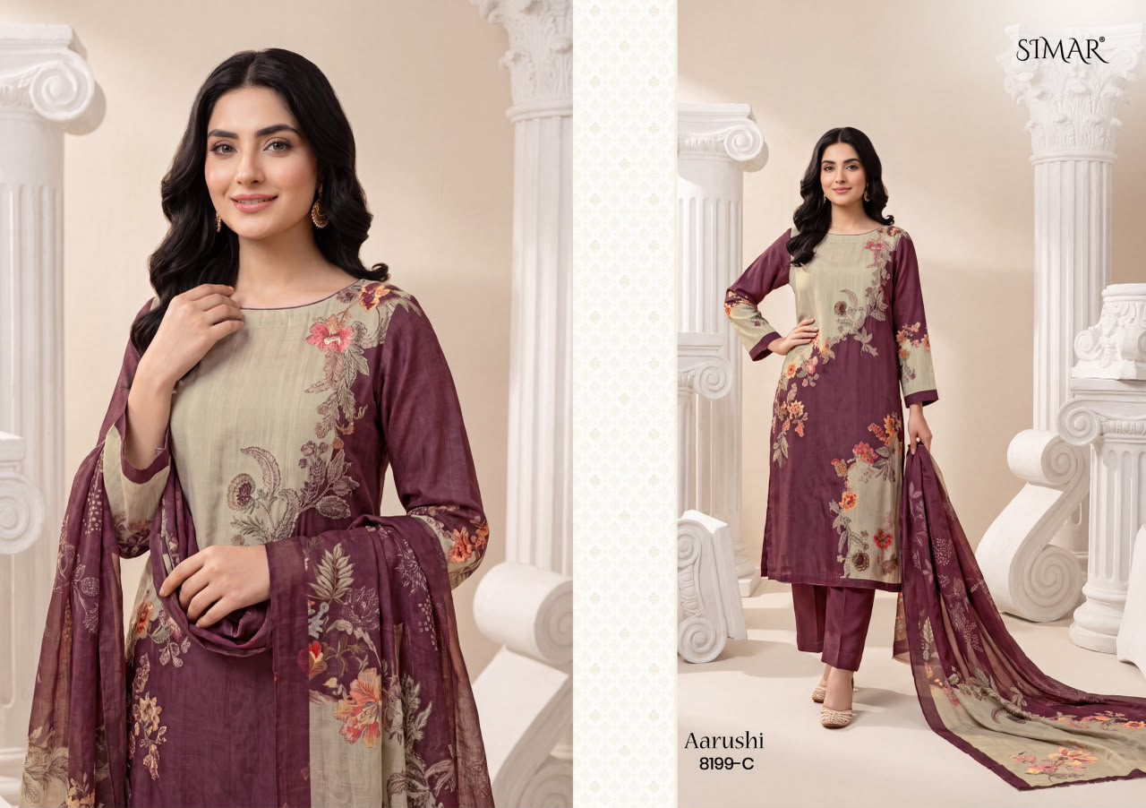 Aarushi Simar Viscose Organza Pant Style Suits Exporter