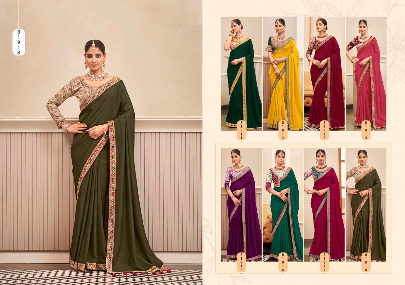 Aarushi Vol 3 Right Women Designer Vichitra Sarees Manufacturer