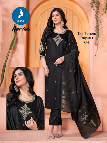 Aarvee Kaya Gaji Silk Readymade Suits Wholesale Price