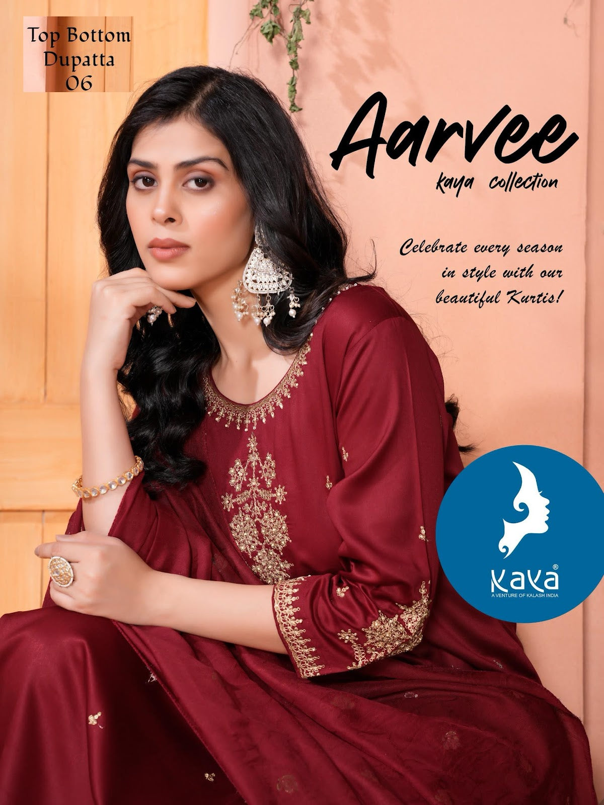 Aarvee Kaya Gaji Silk Readymade Suits Wholesale Price