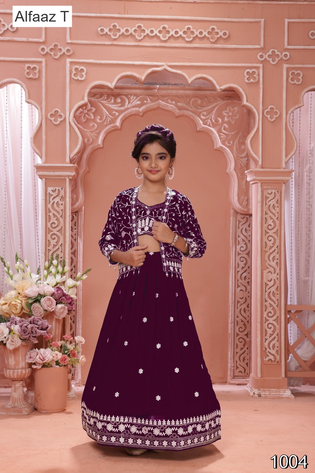 Aarvi Alfaaz T Silk Readymade Girls Lehenga Choli Wholesale Rate