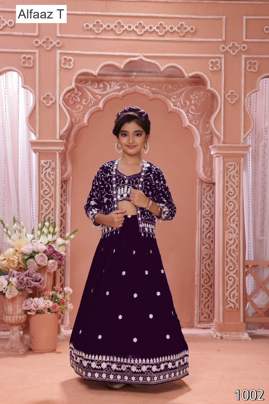 Aarvi Alfaaz T Silk Readymade Girls Lehenga Choli Wholesale Rate