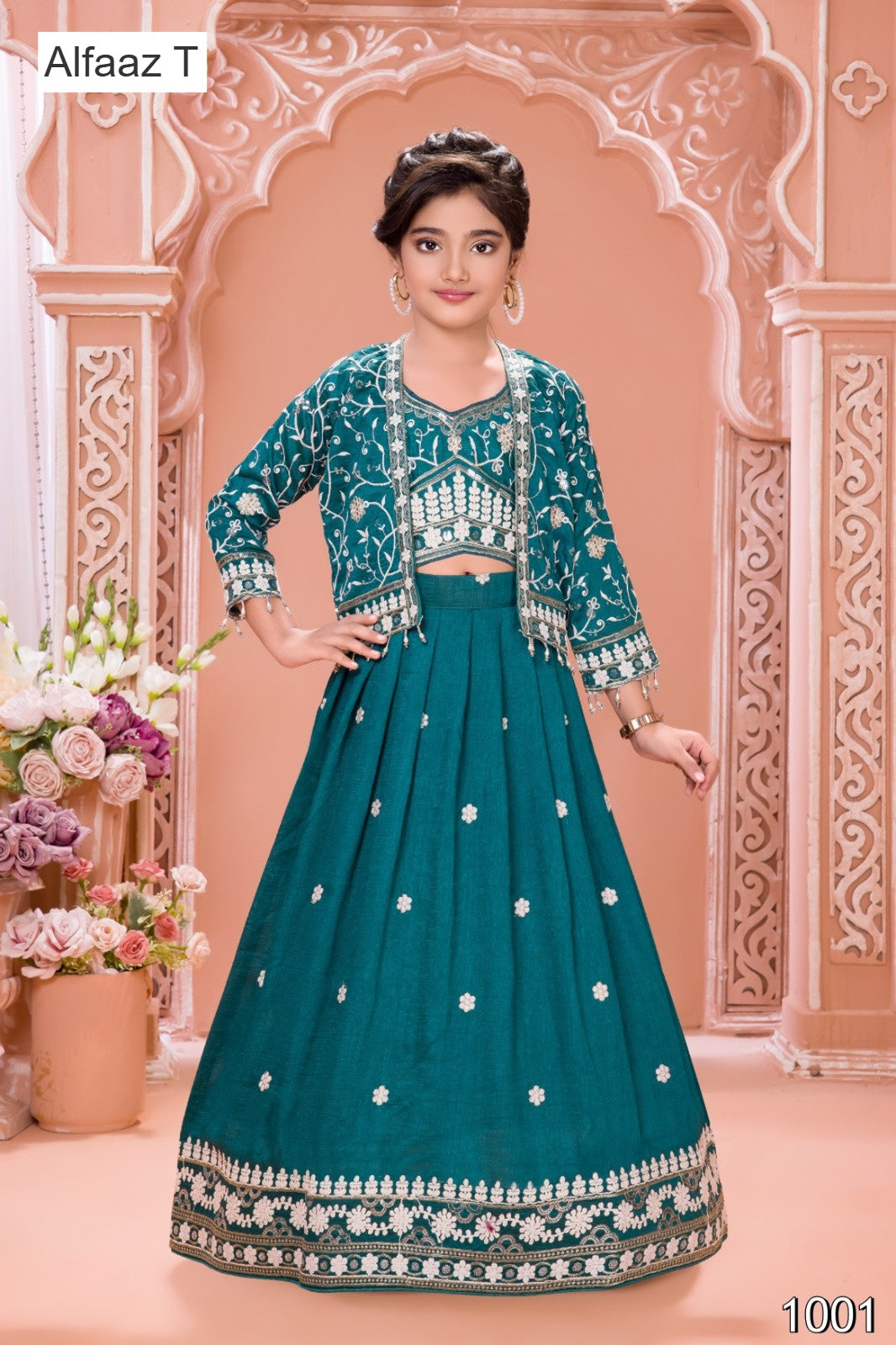 Aarvi Alfaaz T Silk Readymade Girls Lehenga Choli Wholesale Rate