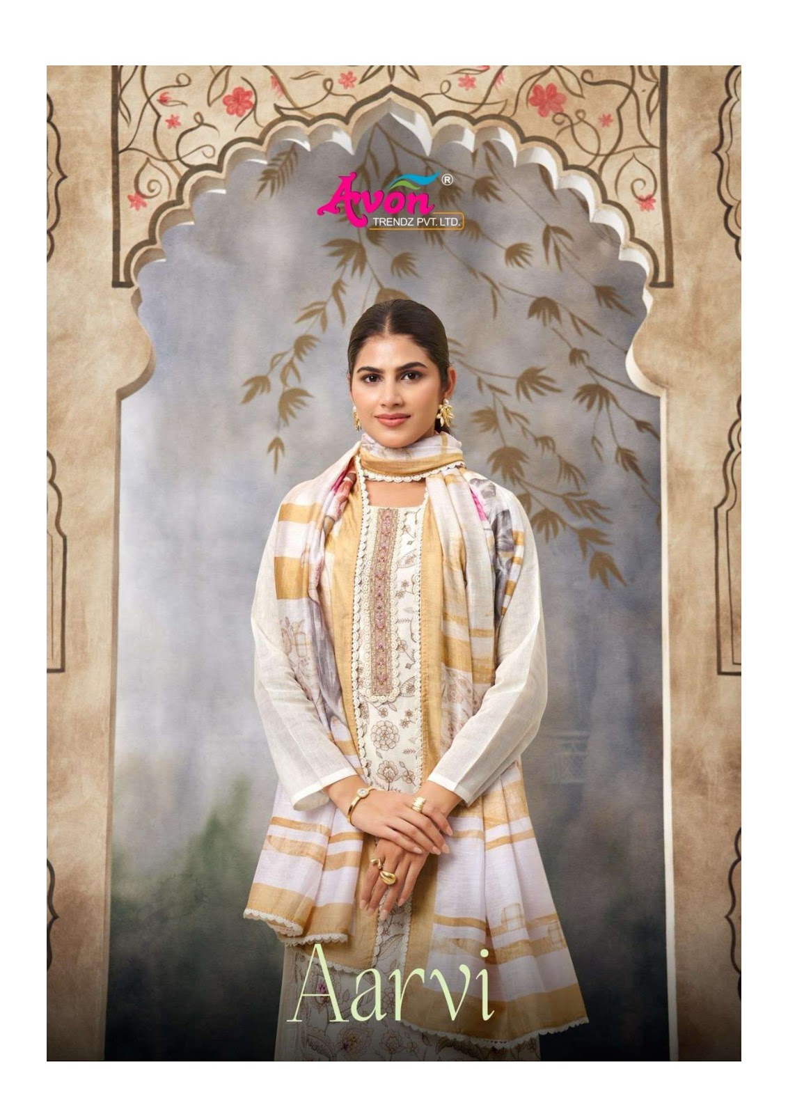 Aarvi Avon Trendz Linen Pant Style Suits Wholesaler Gujarat