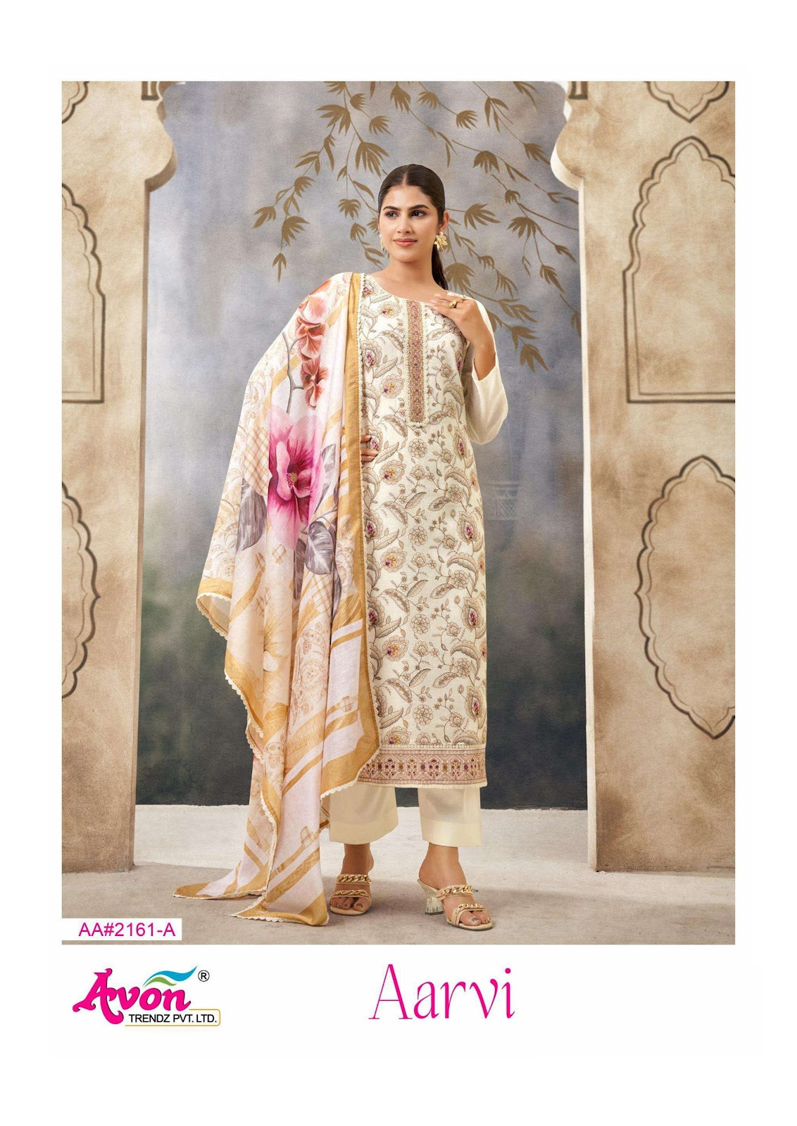 Aarvi Avon Trendz Linen Pant Style Suits Wholesaler Gujarat