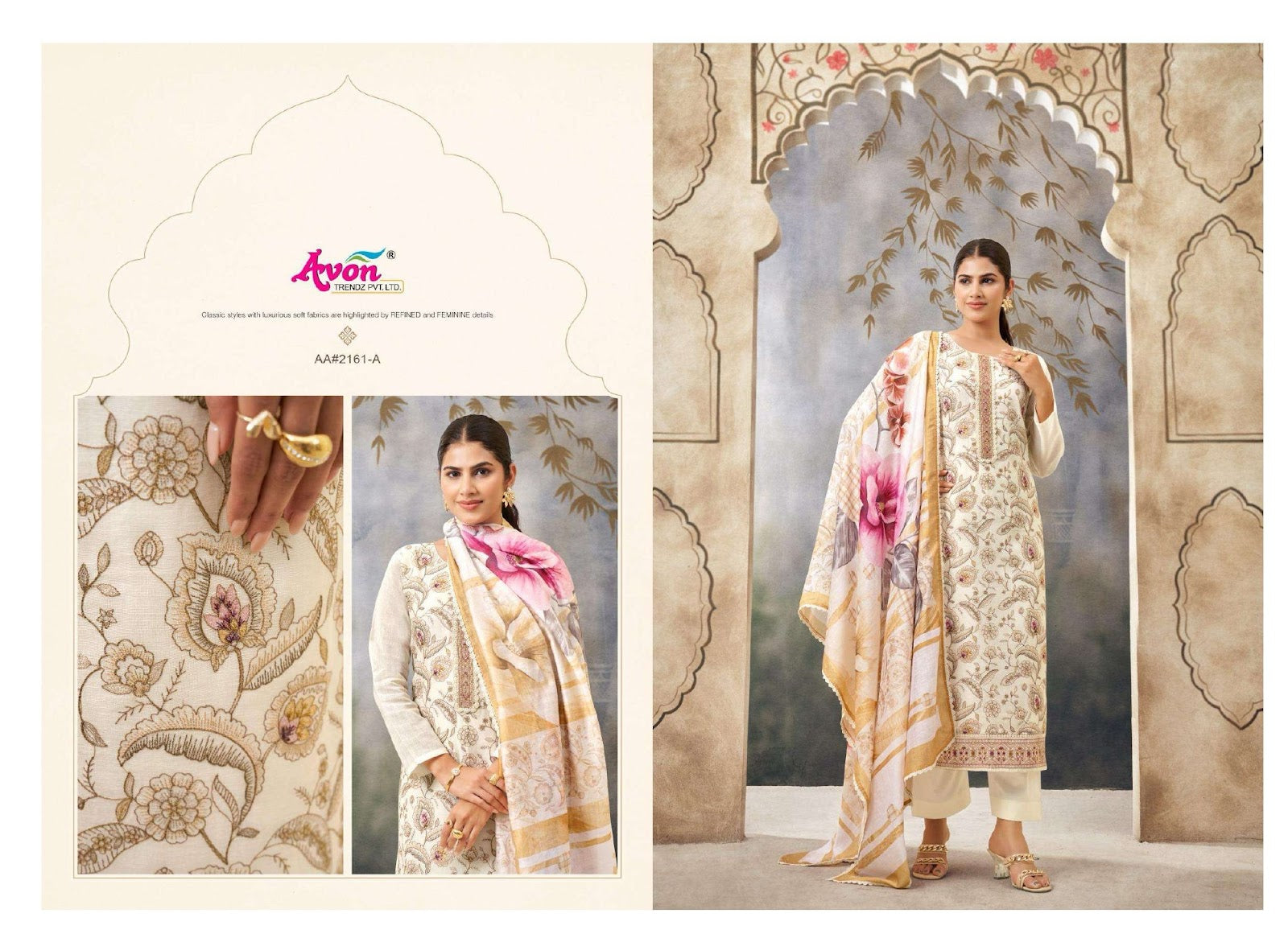 Aarvi Avon Trendz Linen Pant Style Suits Wholesaler Gujarat