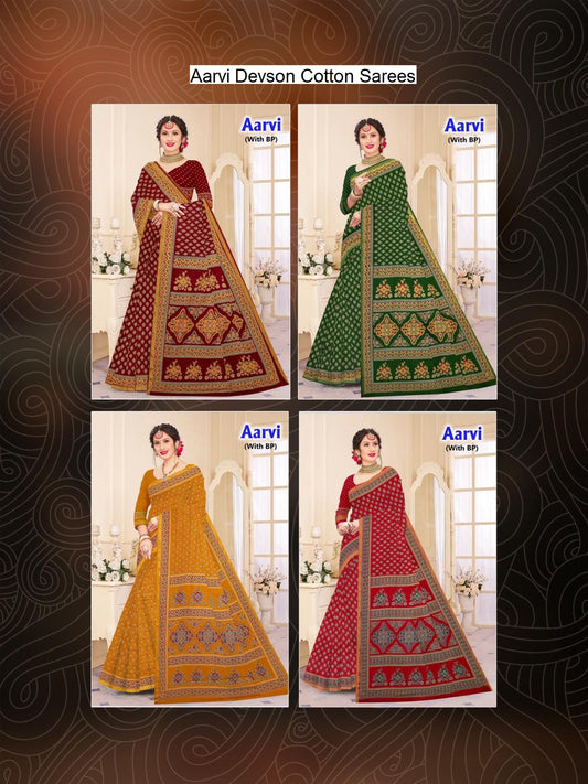 Aarvi Devson Cotton Sarees Manufacturer