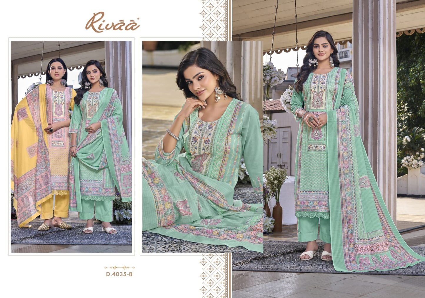Aarvi Rivaa Cotton Karachi Salwar Suits Manufacturer