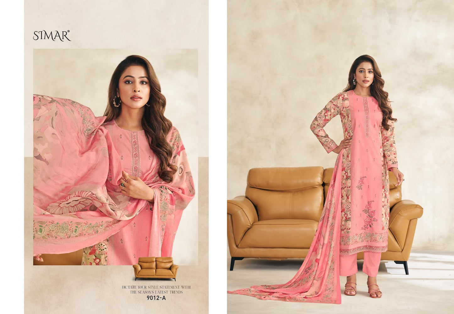 Aarvika Simar Pure Lawn Pant Style Suits Wholesale Rate