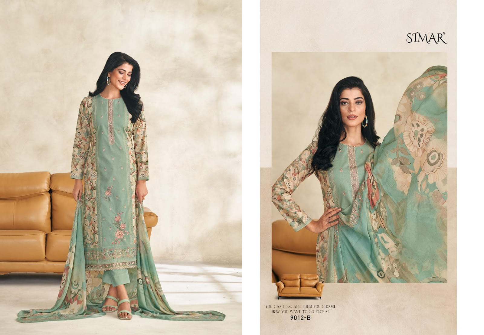 Aarvika Simar Pure Lawn Pant Style Suits Wholesale Rate