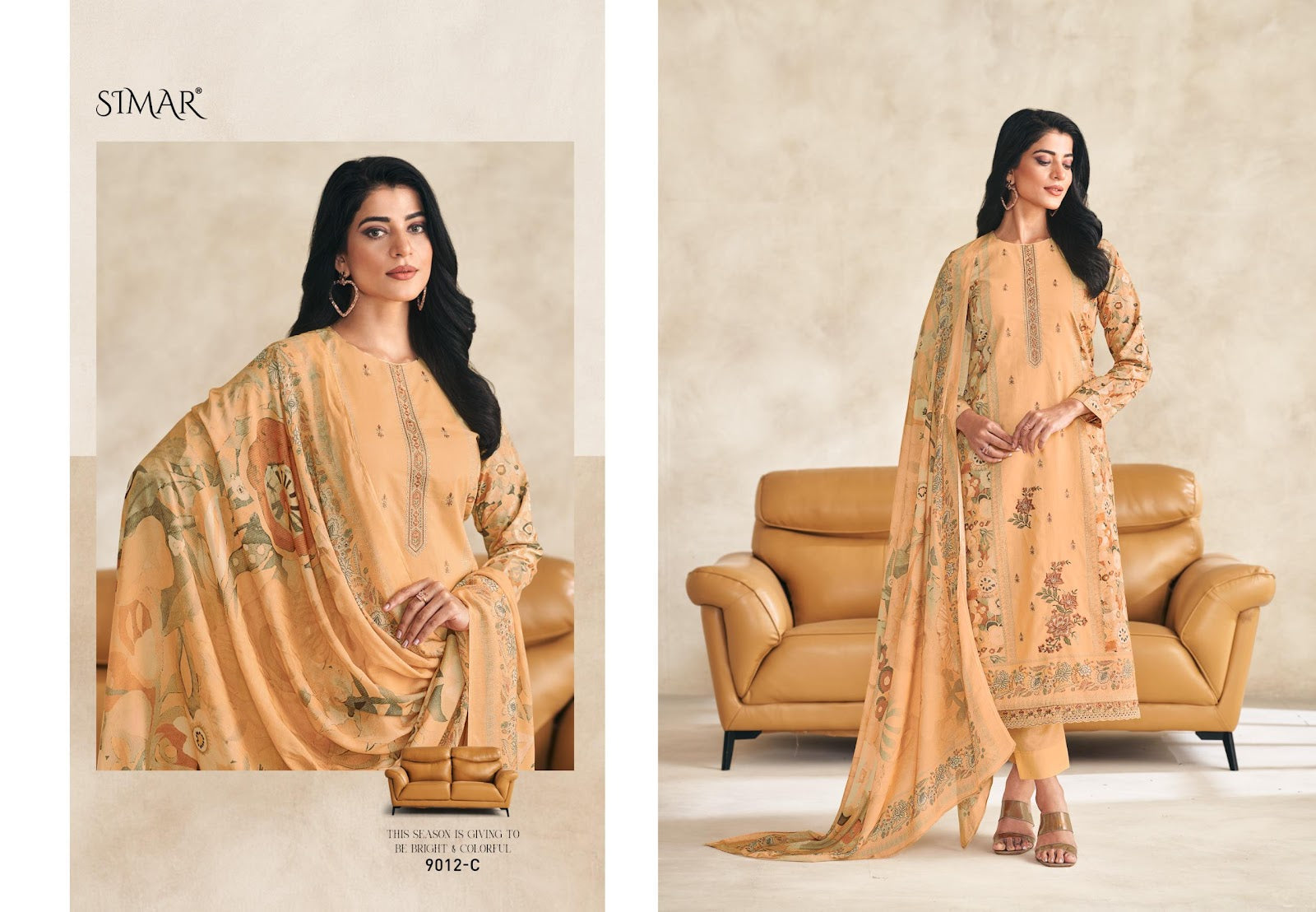 Aarvika Simar Pure Lawn Pant Style Suits Wholesale Rate