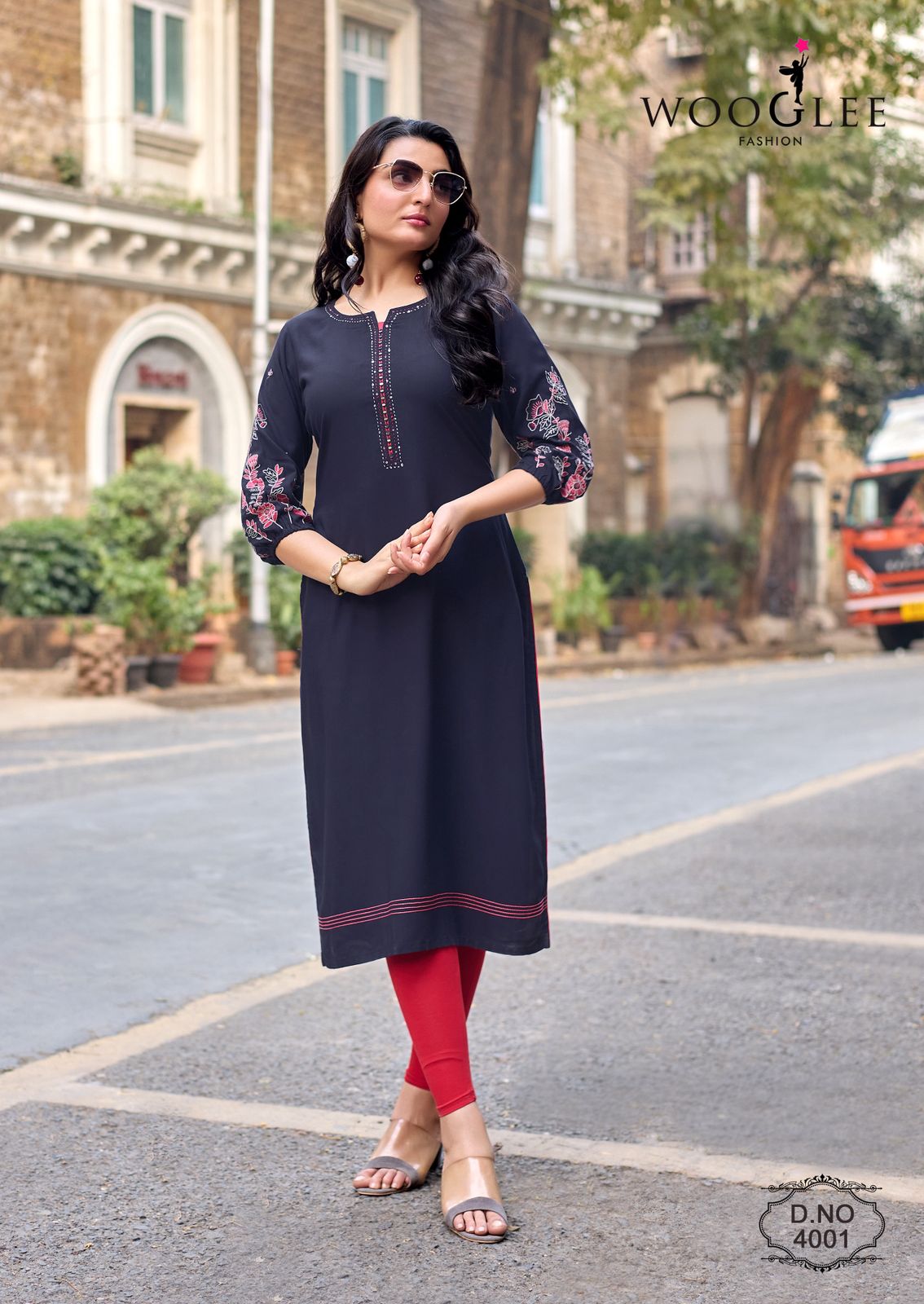 Aarvika Wooglee Rayon Long Straight Kurti Manufacturer India