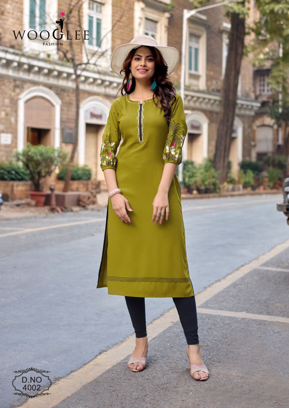 Aarvika Wooglee Rayon Long Straight Kurti Manufacturer India