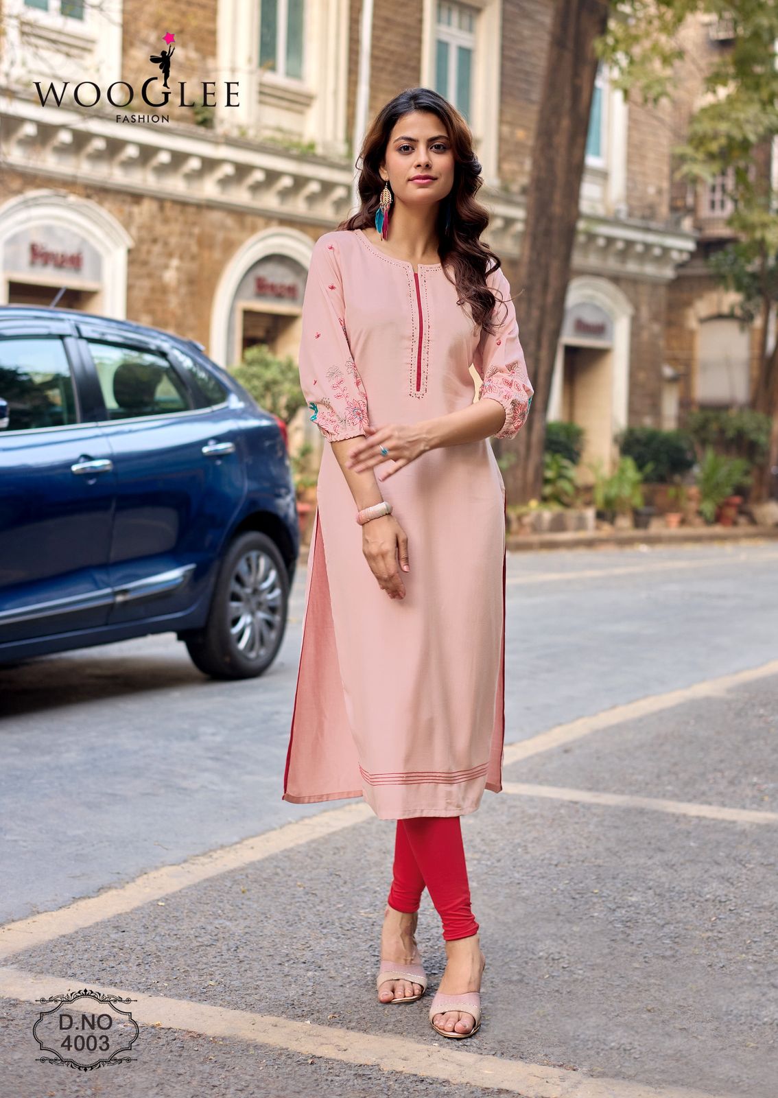 Aarvika Wooglee Rayon Long Straight Kurti Manufacturer India