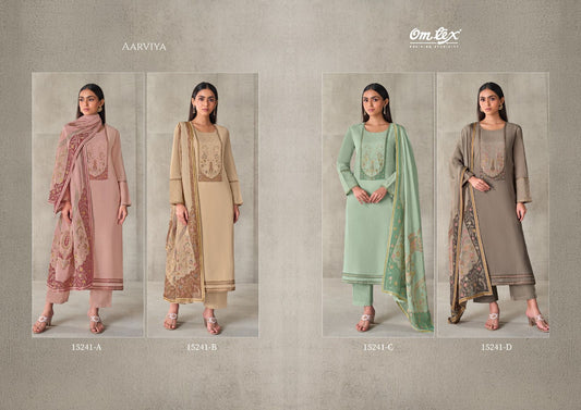 Aarviya Omtex Mal Chanderi Pant Style Suits Exporter Ahmedabad
