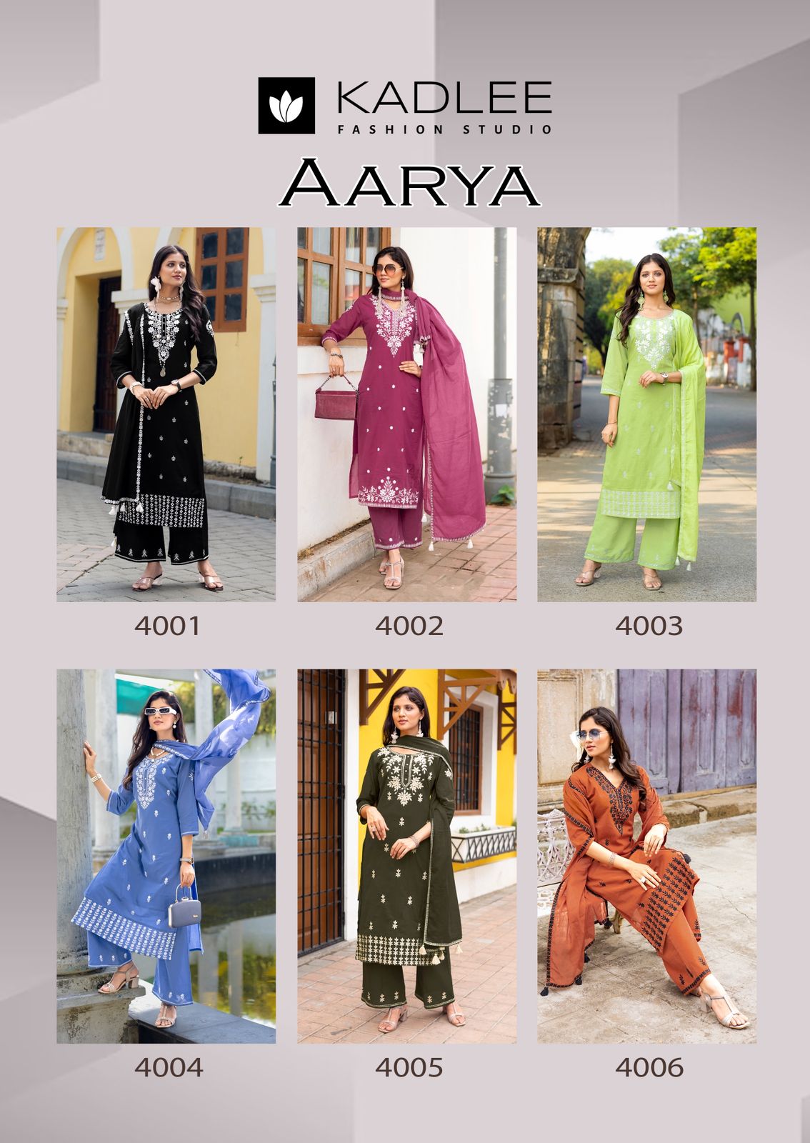 Aarya Kadlee Cotton Readymade Plazzo Style Suits Supplier India