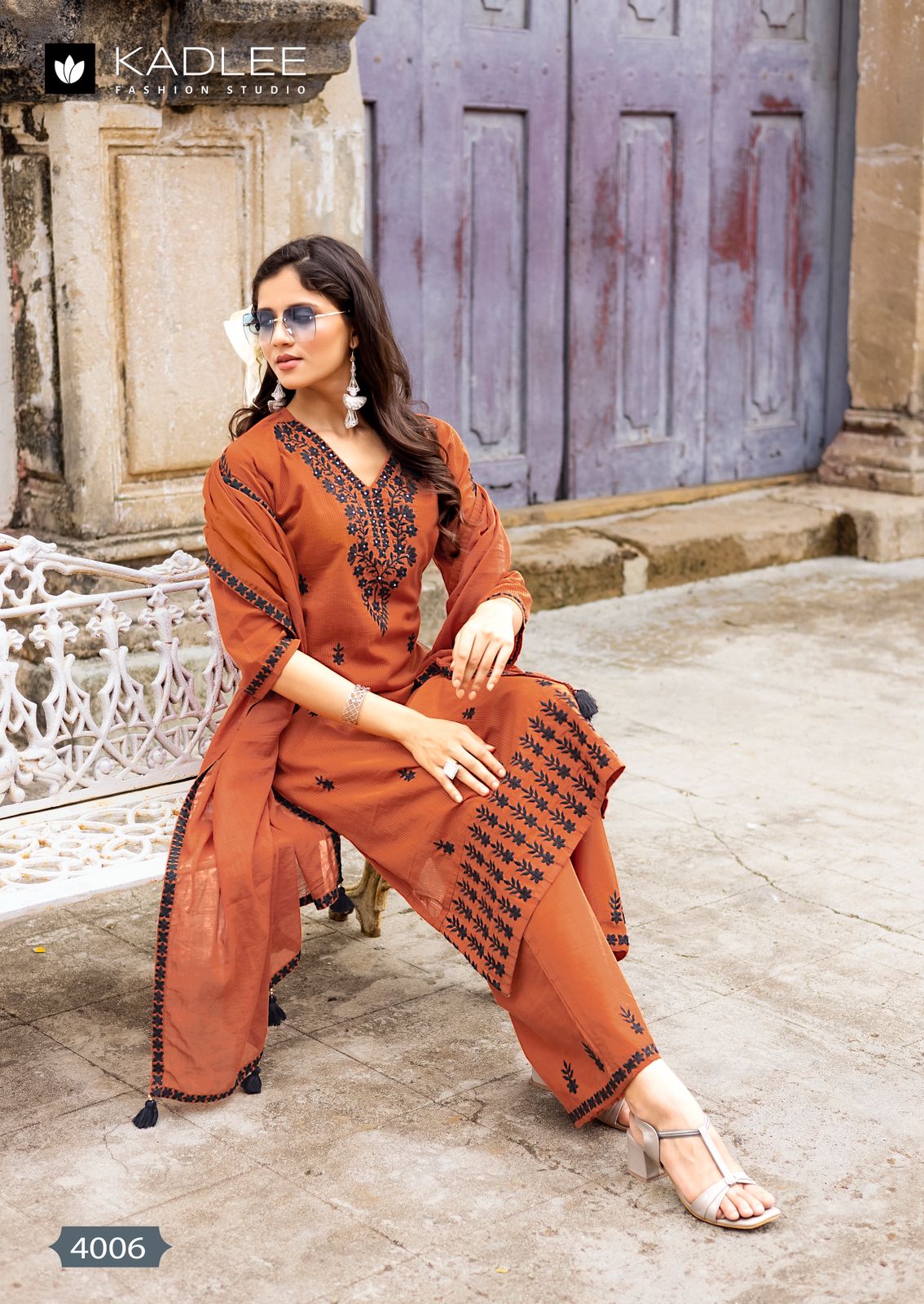 Aarya Kadlee Cotton Readymade Plazzo Style Suits Supplier India