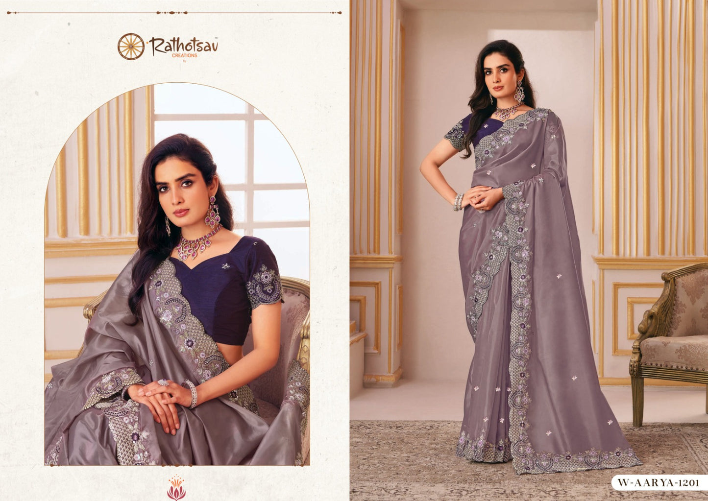 Aarya Rathotsav Creation Silk Sarees Wholesale Price