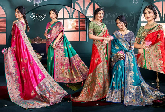 Aarya Satin Saroski Vol 3 Saroj Silk Sarees Supplier