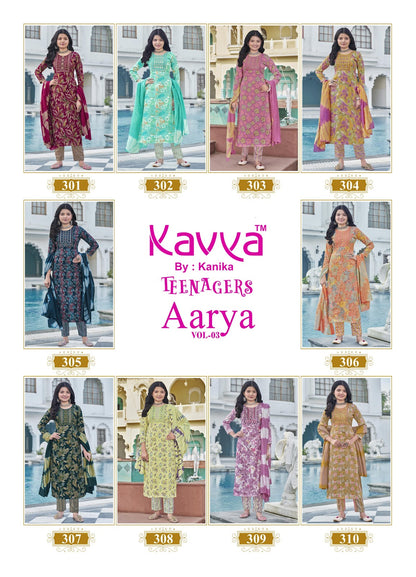 Aarya Vol 3 Kavya Capsule Girls Readymade Pant Suits Wholesale Price