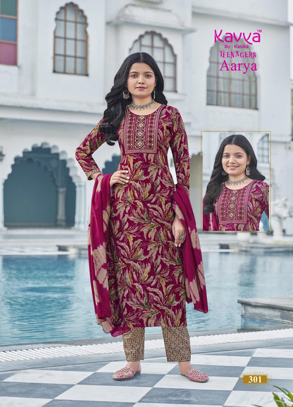 Aarya Vol 3 Kavya Capsule Girls Readymade Pant Suits Wholesale Price