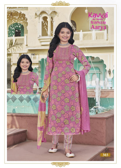 Aarya Vol 3 Kavya Capsule Girls Readymade Pant Suits Wholesale Price