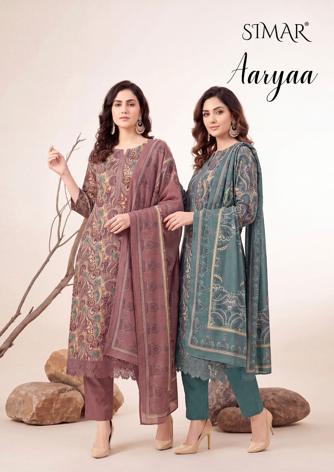 Aaryaa Simar Viscose Pashmina Suits Wholesale Rate