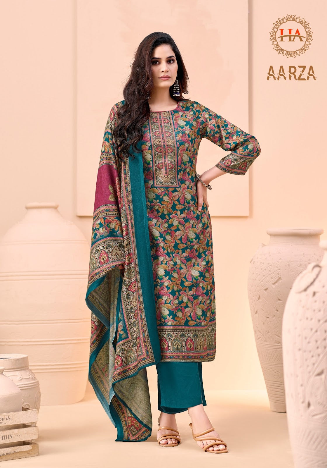 Aarza Harshit Fashion Premium Viscose Pashmina Suits Wholesale Price