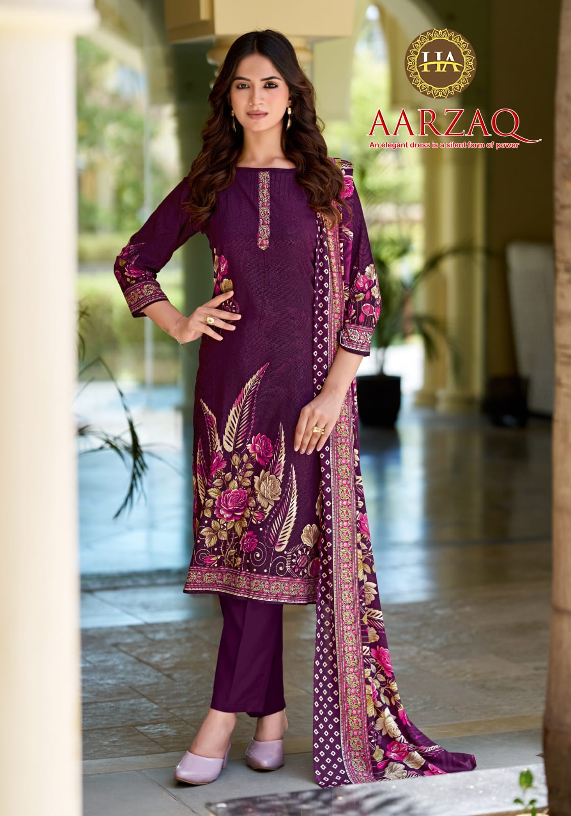 Aarzaq Harshit Fashion Viscose Reyon Karachi Salwar Suits Exporter India