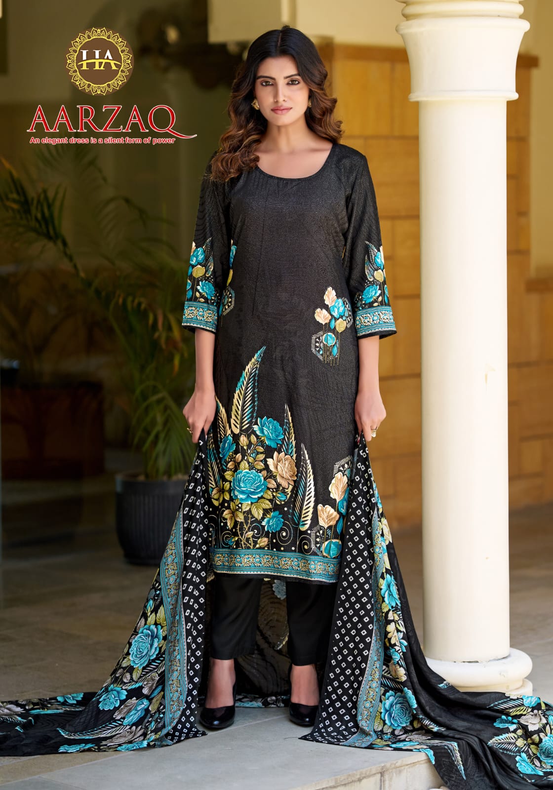 Aarzaq Harshit Fashion Viscose Reyon Karachi Salwar Suits Exporter India