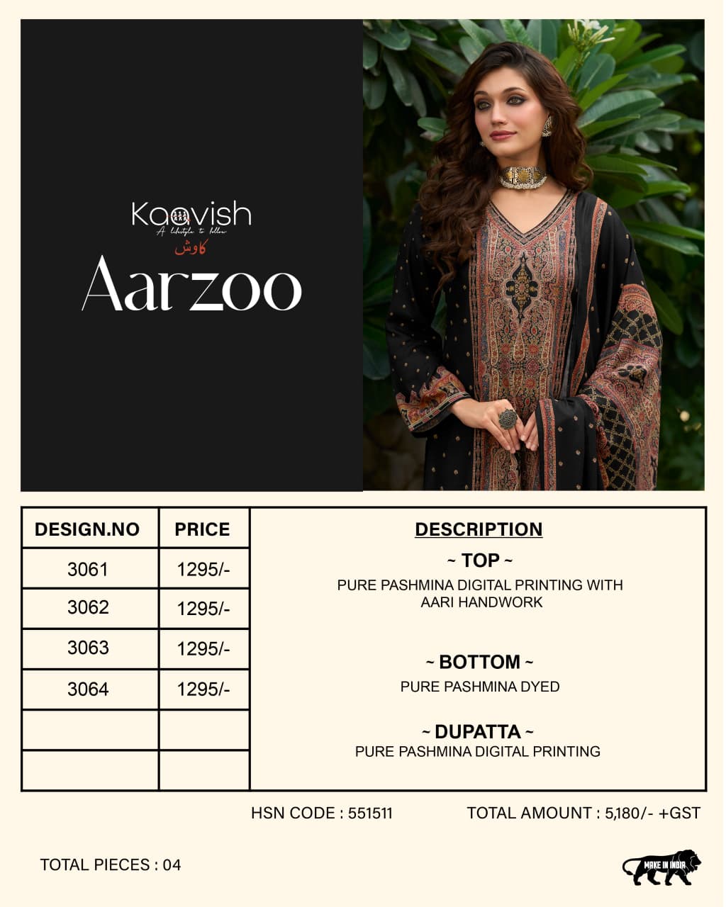 Aarzoo Kaavish Viscose Pashmina Suits Supplier