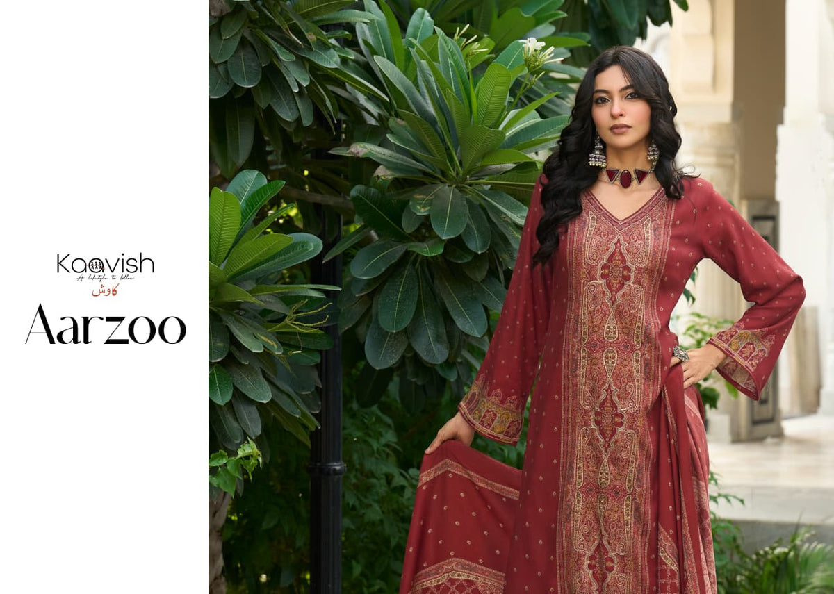 Aarzoo Kaavish Viscose Pashmina Suits Supplier